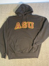 Arizona State University ASU Embroidered Champion, Black Hoodie Mens Size Lg