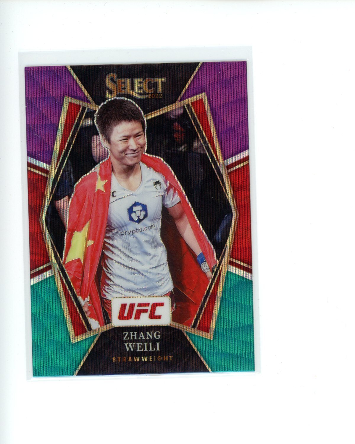 2021 Panini UFC Select Zhang Weili Concourse Tri Color Prizm #105
