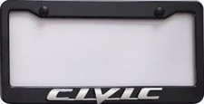 Honda Civic 3d Chrome Script Abs Plastic License Frame