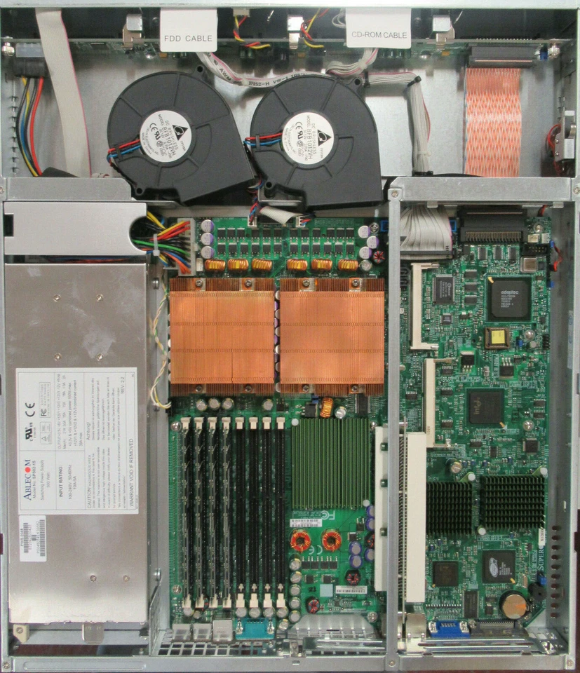 SuperMicro 6014H-X8  2x 64-Bit 1-Core 3GHz 4GB Ram 4x Bays 1U Server - Image 3 of 4