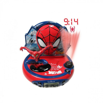 Spiderman Lexibook Radiowecker 3 D mit Projektor und Soundeffekt und Nachtlicht