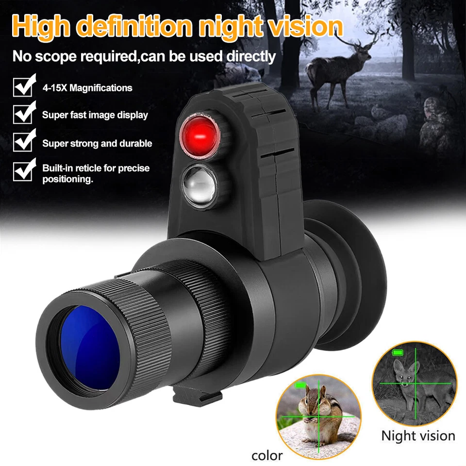 Digital Night Vision Monocular 850nm Infrared Scope Hunt Cross Cursor 8-24X - Image 2 of 4