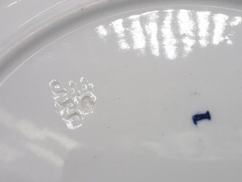 Antique 1920s Adderleys Soup Bowl "Rex" Pattern Blue and White Transferware 25cm - Picture 8 of 12
