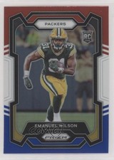 2023 Panini Prizm Rookies Red White & Blue Prizm Emanuel Wilson #335 5f7