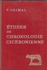 Etudes De Chronologie Ciceronienne