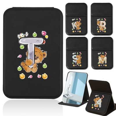 Schreibtisch Klapp Kosmetikspiegel PU Leder Frauen Tragbar Make-up Spiegel Tasche