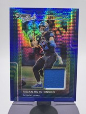  2025 Donruss Optic Aidan Hutchinson Blue Prizm Threads Patch SP - Lions