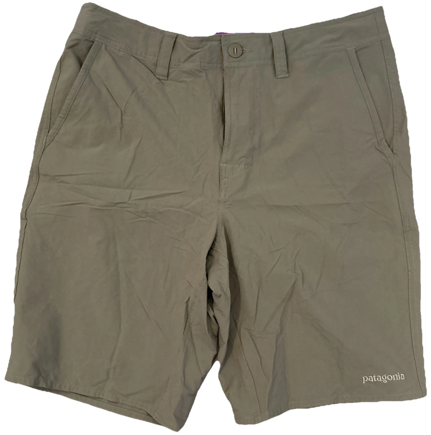 Patagonia Men's 32 Outdoor Hiking Shorts Beige Lightweight Drawstring ?" Inseam