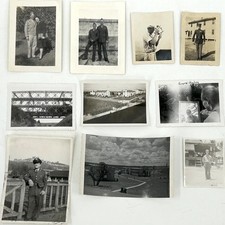 LOT OF 10 TYPE-1 ORIGINAL WORLD WAR II PHOTOS - BAILEY BRIDGE, SOLDIERS, etc