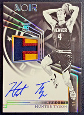 HUNTER TYSON 2023-24 Panini Noir Black & White Rookie Patch Autographs 98/99