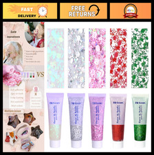 Chunky Face Body Glitter Gel for Makeup, Hair, Festivals, Concerts - 5 Colors