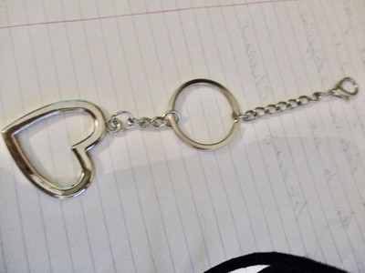Purse charms, heart, keyring and end lobster connection, simplistic design