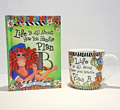 Suzy Toronto Plan B Coffee Mug & Book Gift Set Life Is All About Plan B