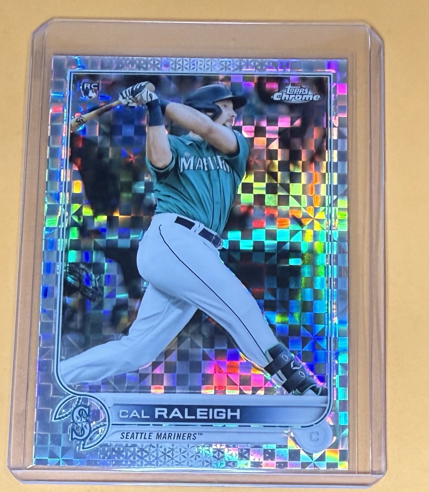 2022 Topps Chrome Cal Raleigh RC X-Fractor Rookie #149 Mariners