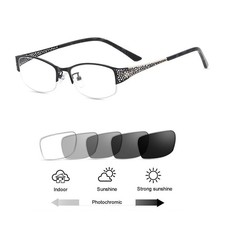 Fashion Vintage Transition Photochromic Reading Glasses UV400 Sunglasses Readers