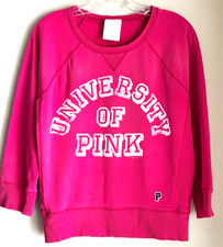Y2K Victoria Secret University of Pink Sweatshirt Women's Size Large Preppy Logo