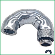 Granzon B-RD180-SK G1/4 180 Degree Rotary Fitting Adapter Rotating Water Cooling