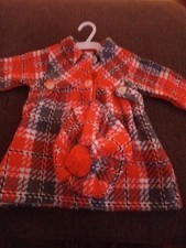 Vintage 70s Girls Red Plaid Dress And Hat