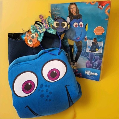 DISNEY FINDING DORY Adult Costume Disguise ADDED ~NEMO MICKEY EARS One Size 