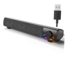 Computer Speakers, USB Powered 3.5mm AUX PC Sound Bar for Desktop Monitor,