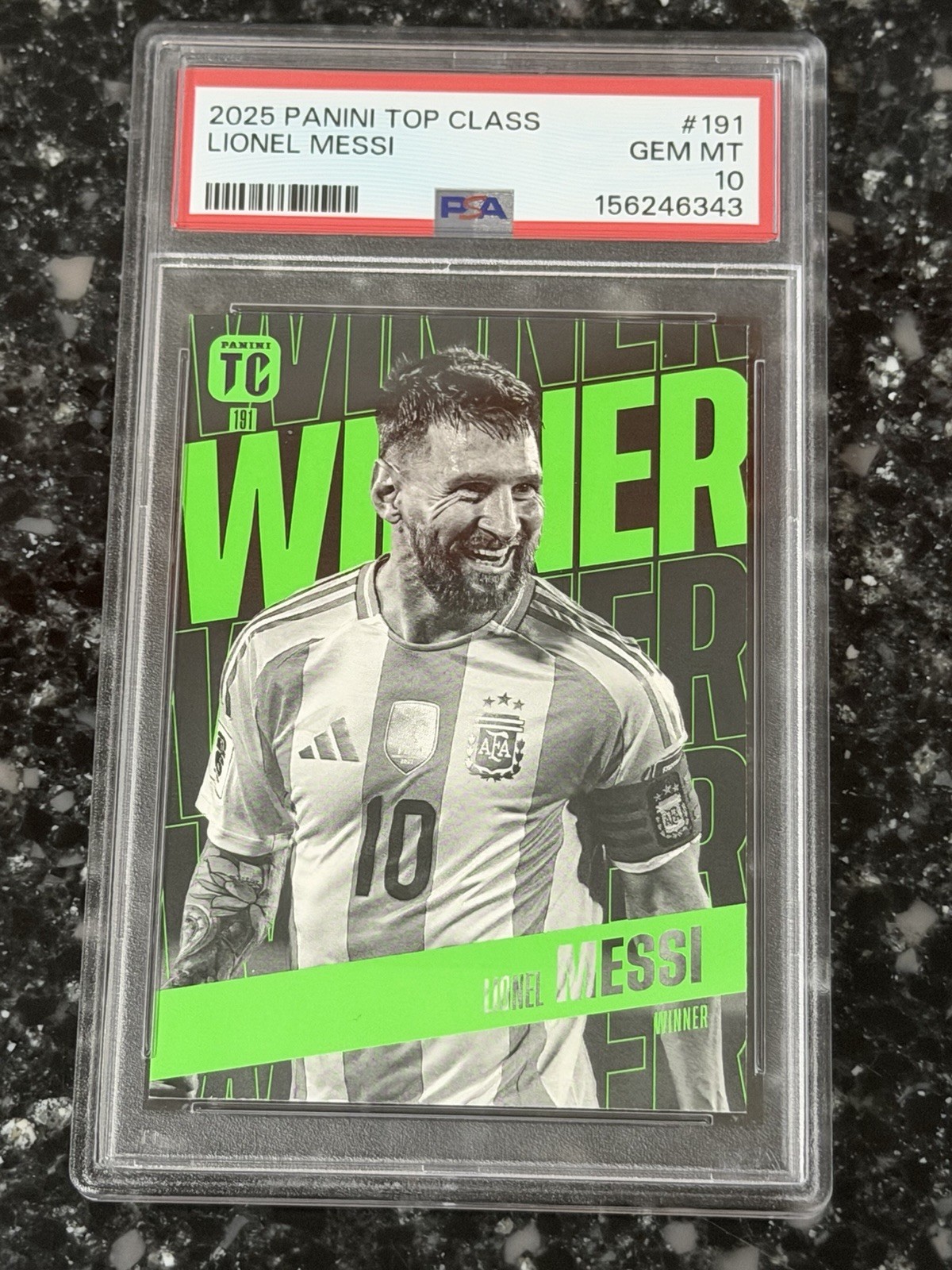 2025 Panini Top Class Lionel Messi #191 Winner - Argentina - PSA 10 GEM MINT