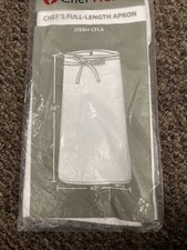 Chef Works Four-way Waiter's Apron White poly cotton 38  x 40  long ties.