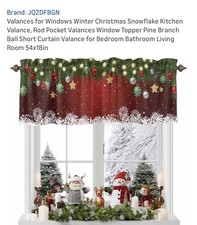 Window Christmas Valances Snowflakes