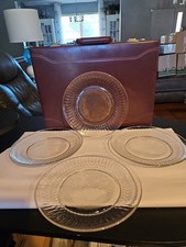Clear Glass Plates 10" Set of 4