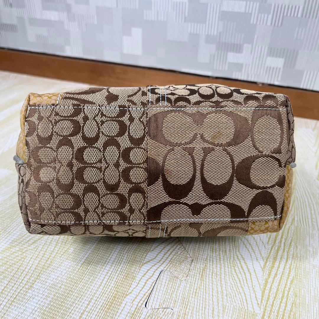 COACH Accessory Pouch Vanity Patchwork Handbag Be… - image 14