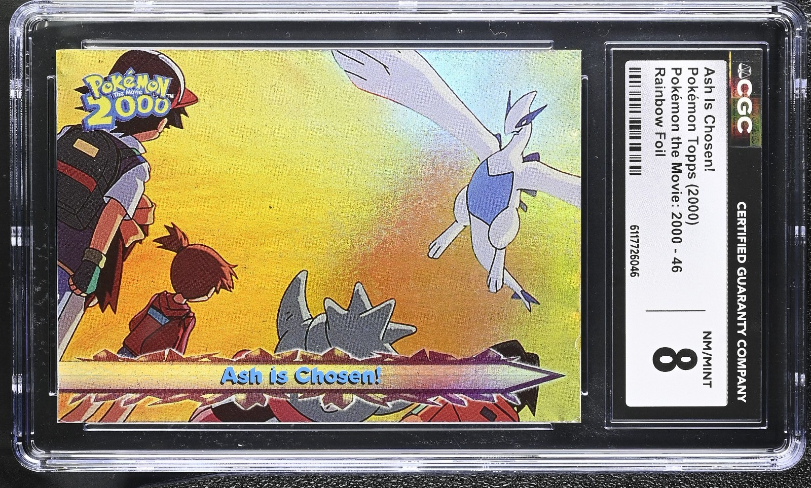 Pokemon Card Ash Is Chosen! 46 Rainbow Foil The Movie 2000 Topps CGC 8