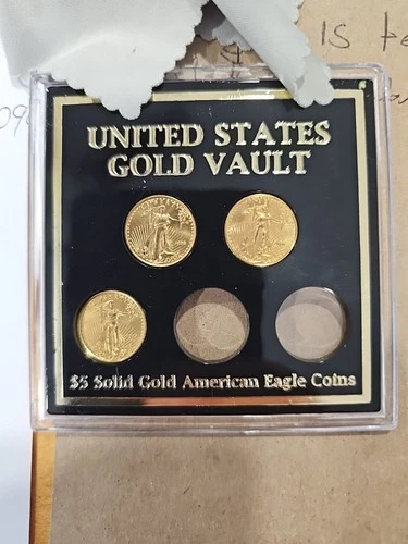 1/10 oz Lot 3 American Gold Eagle Coin $5 BU - Random Year