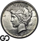 1927-D Peace Dollar, Frosty Choice BU+ Better Date