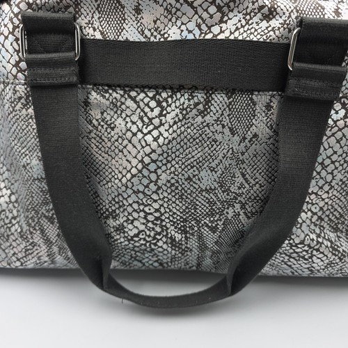 Pink Victoria Secret Black Silver Snakeskin Metalic Carry On Luggage Travel - Picture 9 of 11