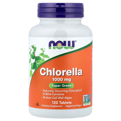 NOW Foods Chlorella 1000mg 120 Tablets 