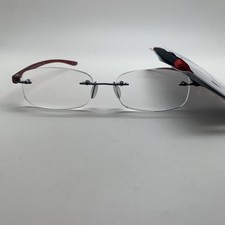 FOSTER GRANT 2.50 ARCHIE RED Reading glasses READERS RIMLESS