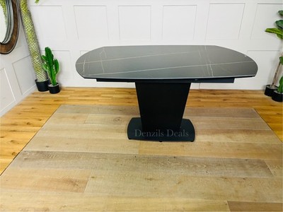 Ausziehbarer Esstisch Tabula schwarz Keramik Marmoroptik 150-220 cm UVP 1099  R8