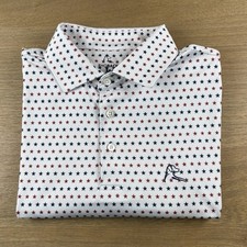Rhoback x Sinclair Dinosaur Performance Polo Golf Shirt Stars USA AOP Men  s M
