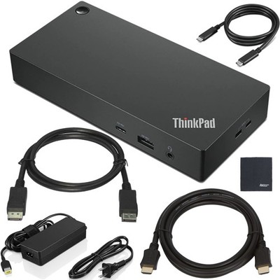 Lenovo ThinkPad USB Type-C Dock Gen 2 with 4K (40AY0090US) + ZoomSpeed Black 