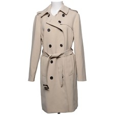 H&M, Trenchcoat, Damen, Größe: 40, Beige, Elasthan/Polyester, Einfarbig #b68