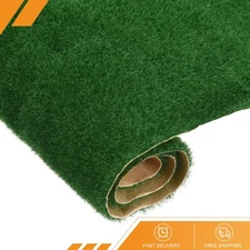 2 x Artificial Grass Mat 3" x 10" Dark Green Realistic Fake Turf