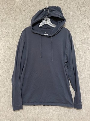 Katin Hoodie Mens Large Sweater Blue Pullover Organic Cotton Lightweight Shirt