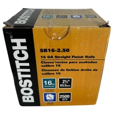 Bostitch SB16 2.50 16 GA Straight Finish Nails 2.5" 2500 QTY New