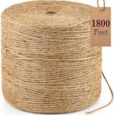 1800 Feet Natural Jute Twine Strong Garden Twine Rope for Arts Crafts Gift Wrapp