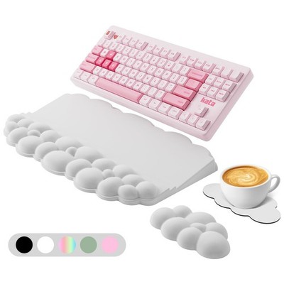 Ergonomic Wrist Rest for Keyboard and Mouse, Soft Memory Foam Cloud Keyboard Sta