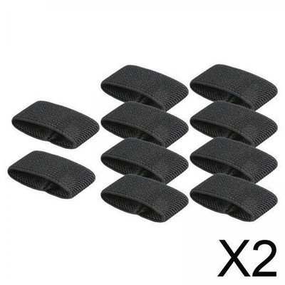 2x 10 Stück Elastische Gürtelschlaufen Gurtretainer Keeper Organizer Aus