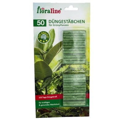 floraline  | 50x Grünpflanzen - Düngestäbchen | pro Stäbchen: Dünger für bis zu 