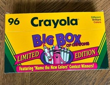 1993 Crayola Crayons 96 Count Big Box - Limited Edition Name the New Colors. New
