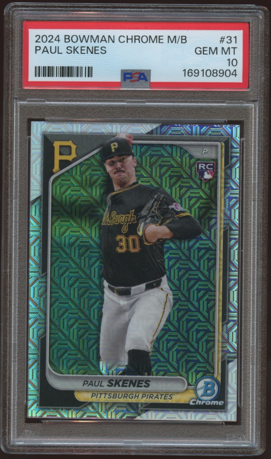 2024 Bowman Chrome Mega Box #31 Paul Skenes RC PSA 10 GEM MT Pirates Rookie