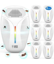 6PCS Ultrasonic Pest Control Repeller Plug-in Insect Mosquito Killer Rat Spider