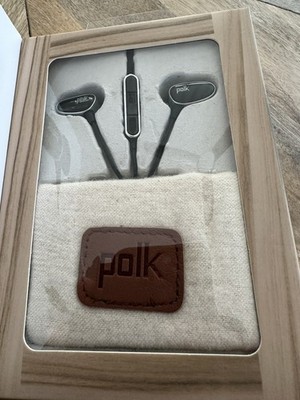 Polk Nue Era Black Audio In Ear Only Earbud Headphones black